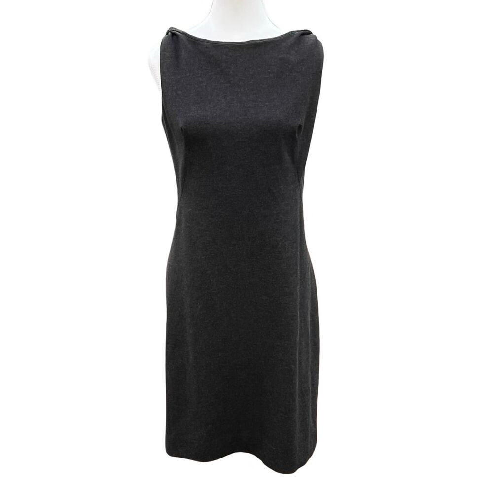 MM LaFleur Womens‎ 12 Lydia Twist Strap Ponte Sleeveless Sheath Dress Gray